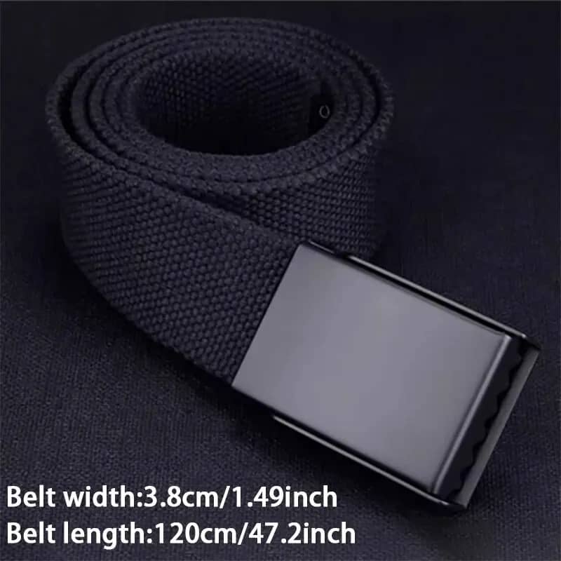 Men's & Women's Fashion Canvas Belt - Adjustable Breathable Outdoor Tactical Waist Belt for Jeans & Trousers - Image 3