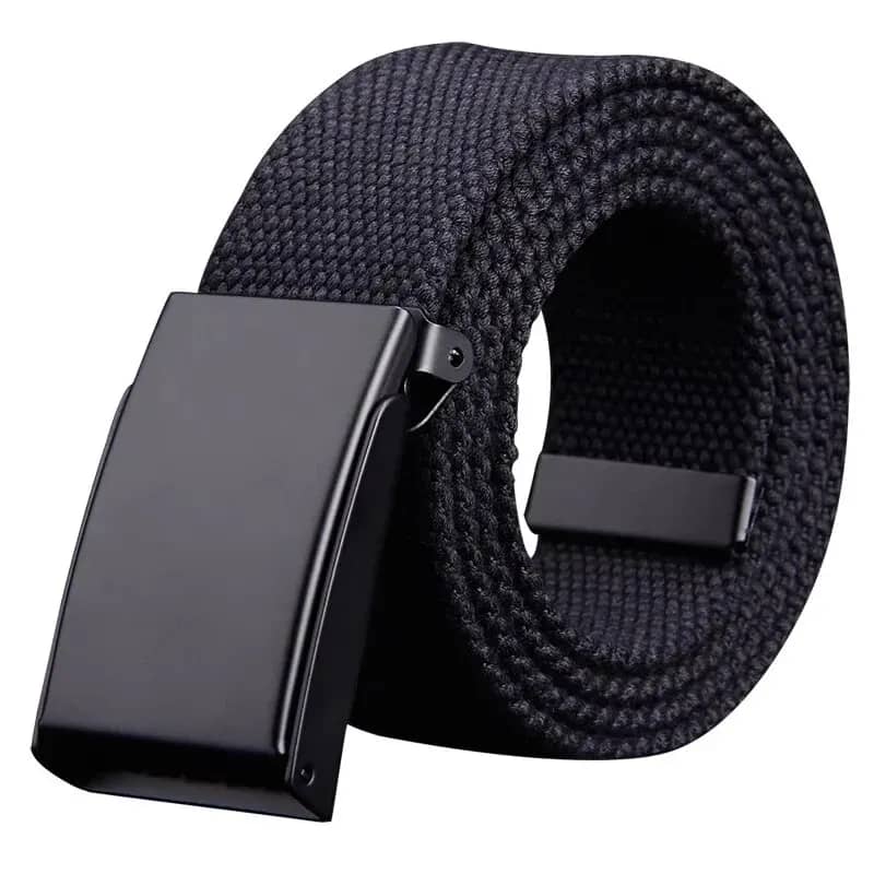 Men's & Women's Fashion Canvas Belt - Adjustable Breathable Outdoor Tactical Waist Belt for Jeans & Trousers - Image 1