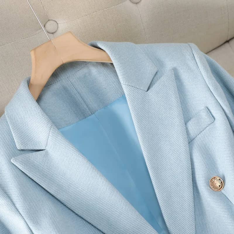 NAVIU High-End Women's Blazer Jacket - Spring/Autumn Office Business Suit, Long Sleeve Coat in Blue, Pink, or Apricot - Image 5