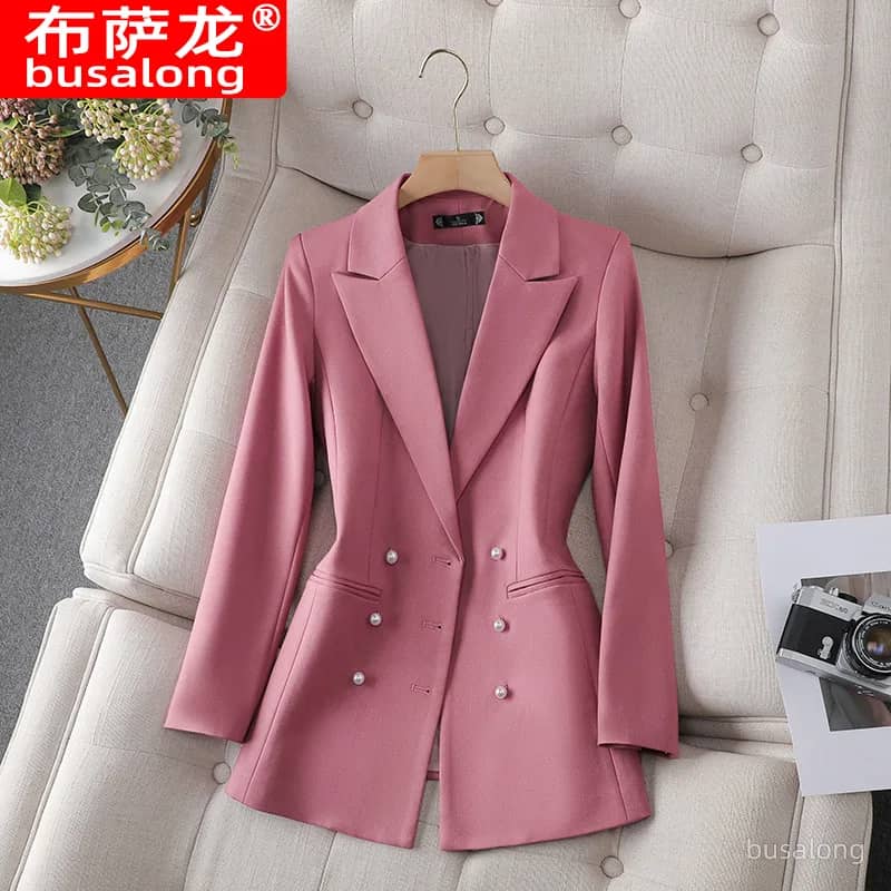 Elegant Women's Long Sleeve Blazer Jacket for Autumn/Winter - Professional Formal Workwear Fashion - Image 6
