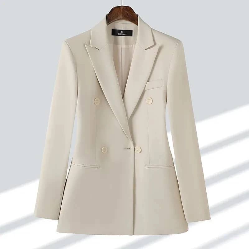 2025 Spring Autumn Women's Blazer Jacket - Temperament Joker Long-Sleeved Professional Lady Leisure Outerwear Coat for Versatile Style - Image 3