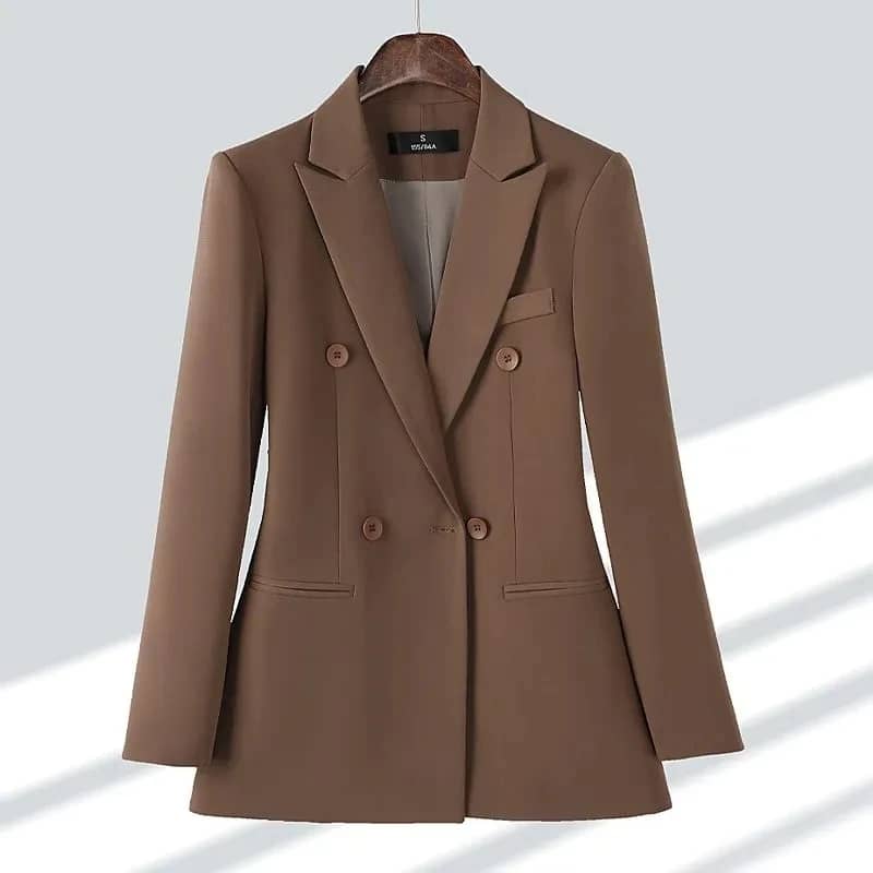 2025 Spring Autumn Women's Blazer Jacket - Temperament Joker Long-Sleeved Professional Lady Leisure Outerwear Coat for Versatile Style - Image 2