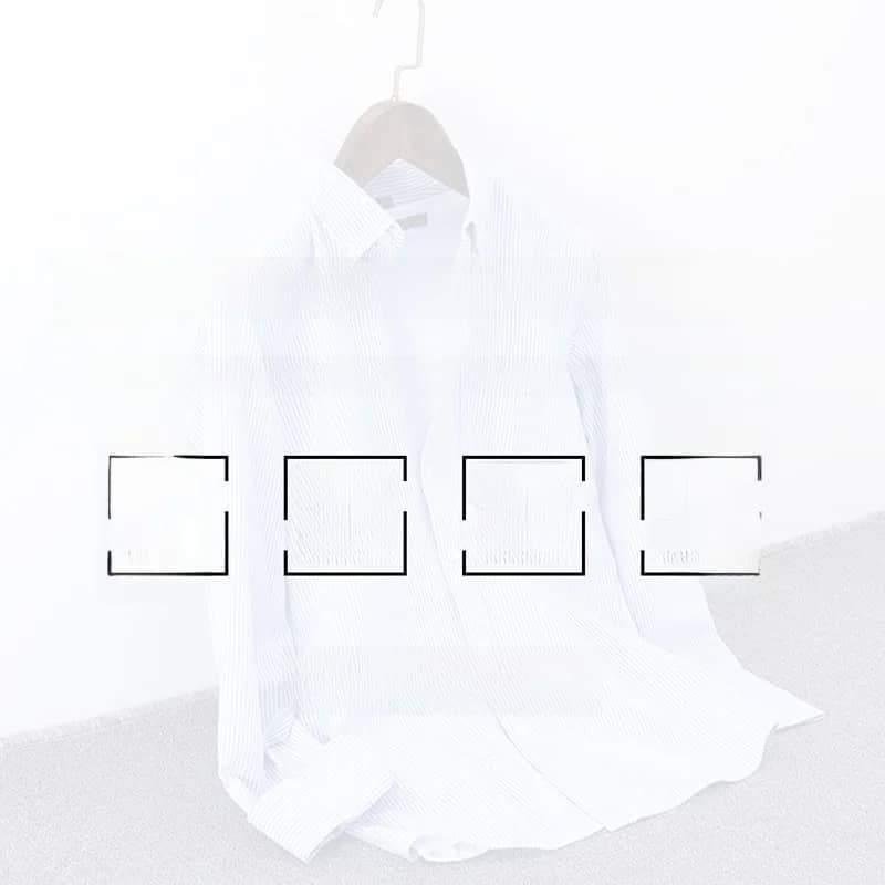 Men's Korean Style Oxford Cotton Long Sleeve Shirt - Versatile Striped Pattern, No Ironing Casual Wear for Youth - Image 3