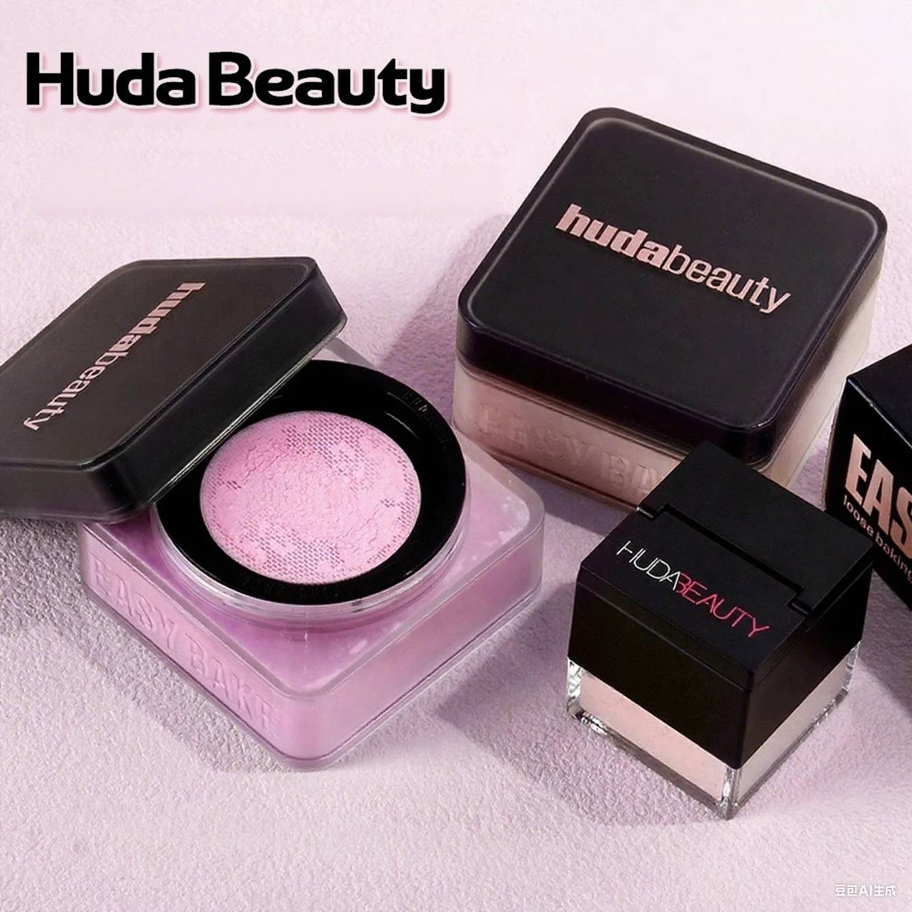 Huda Beauty Delicate Setting Powder - Long-Lasting Oil Control, Moisture Lock, Zero Pore Finish, Flawless Base Makeup for All Skin Types - Image 1