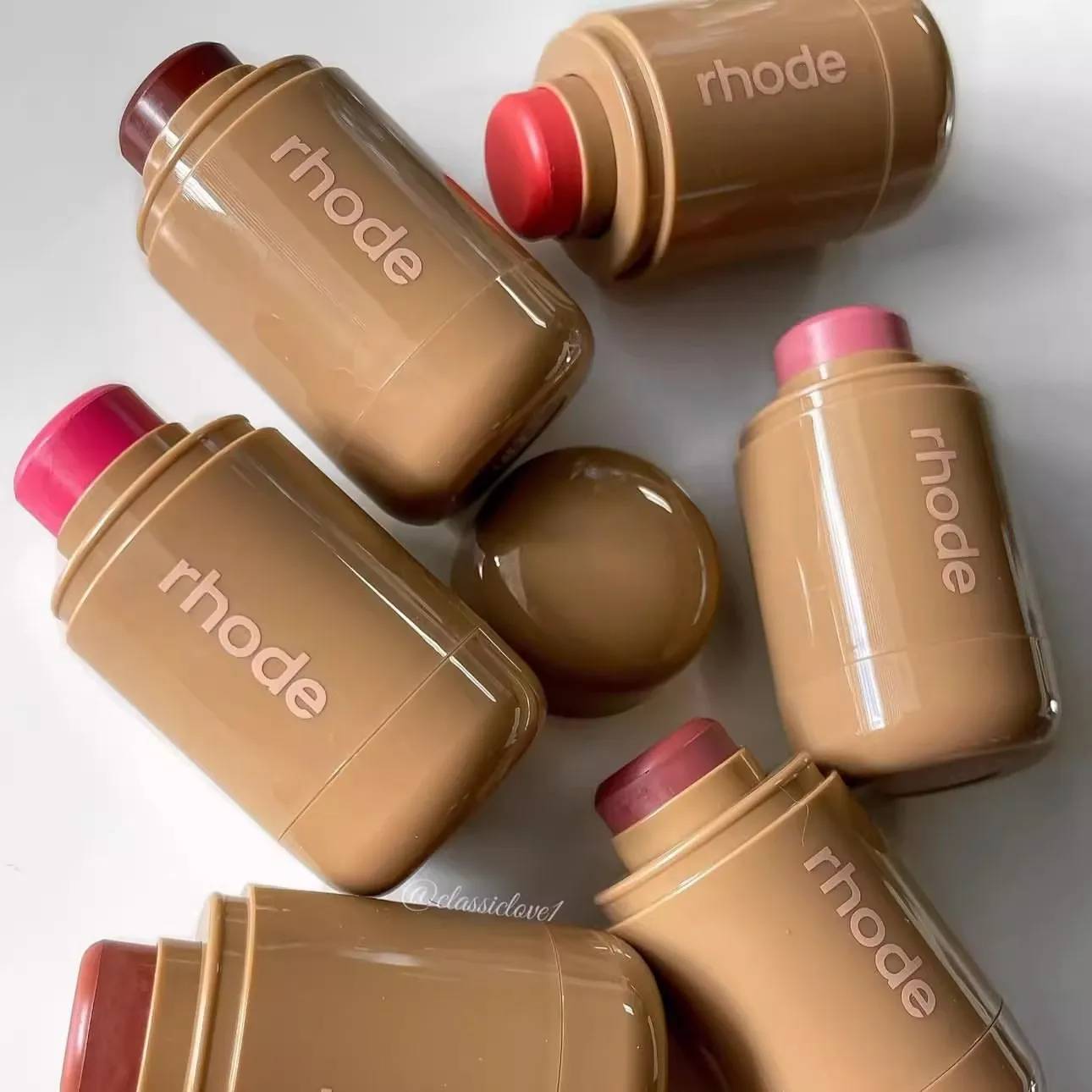 Spicy Jelly Bean Lip Gloss Balm & Pocket Blush Stick - Moisturizing, Waterproof, Non-Fading for a Natural Glow - Image 1