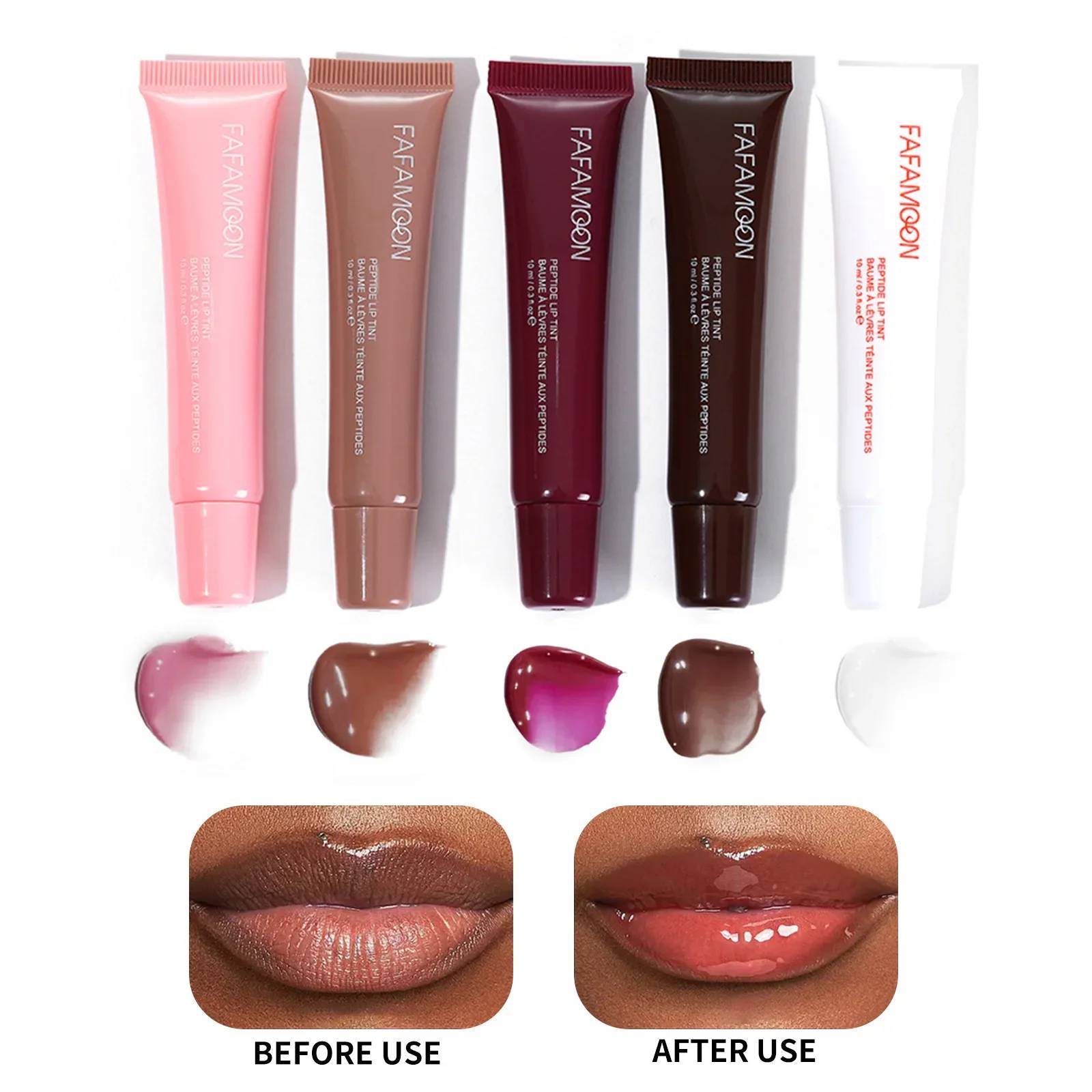 Moisturizing Transparent Lip Gloss Oil - Nude Brown Plumping Effect, Soft Tube Mirror Finish, Beauty Cosmetics Makeup for a Natural Look - Image 3