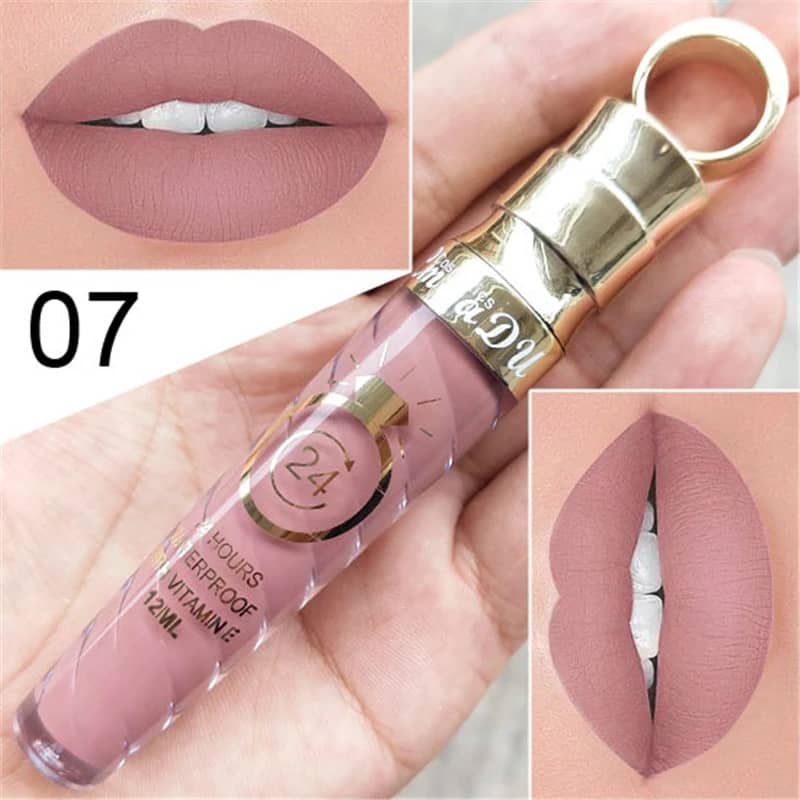 20 Colors Matte & Shimmer Lipstick Set - Long-Lasting Waterproof Lip Gloss for Women, Nude Glitter Red Lip Tint Beauty Makeup - Image 5