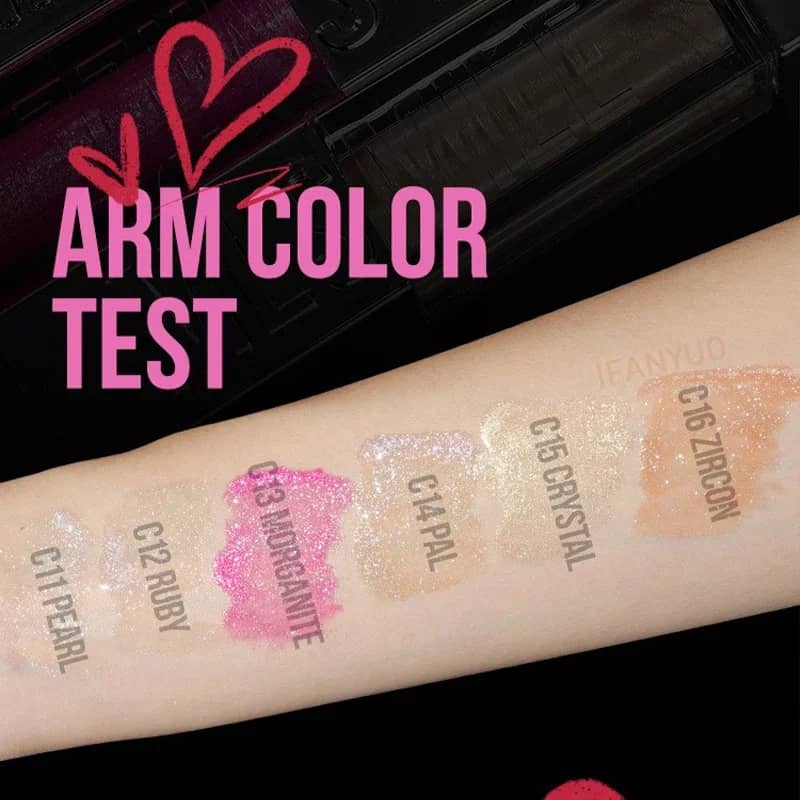 Sparkling Diamond Liquid Lip Gloss with Shimmer and Glitter, Big Brush Plumper Oil for a High-Gloss, Pearly Finish - 6 Colors Available - Image 5