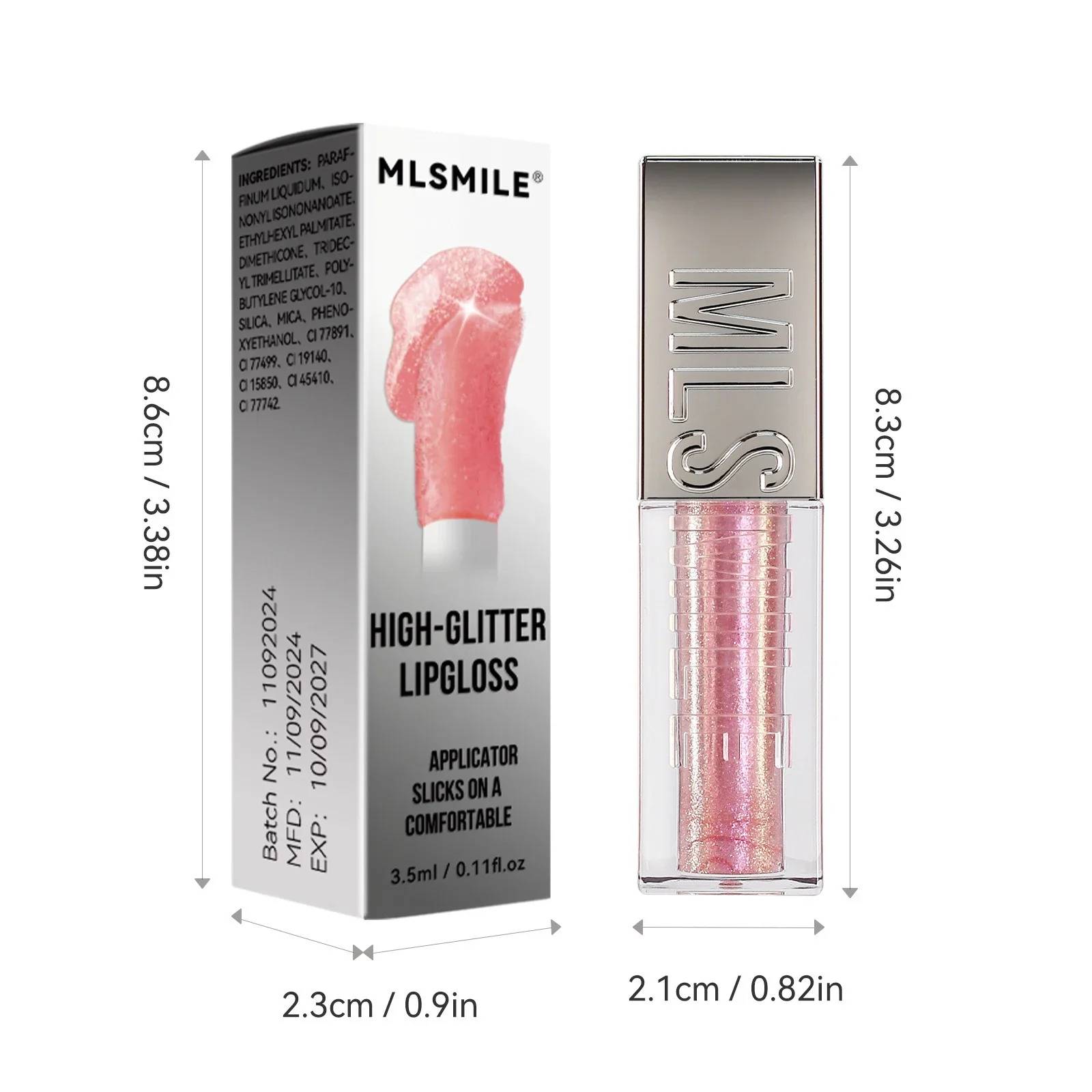 Sparkling Diamond Liquid Lip Gloss with Shimmer and Glitter, Big Brush Plumper Oil for a High-Gloss, Pearly Finish - 6 Colors Available - Image 6