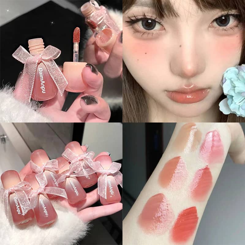Jelly Glass Lip Gloss Moisturizing Tint Mirror Waterproof Non-stick Cup Solid Lipstick Cosmetic for All Occasions - Image 1