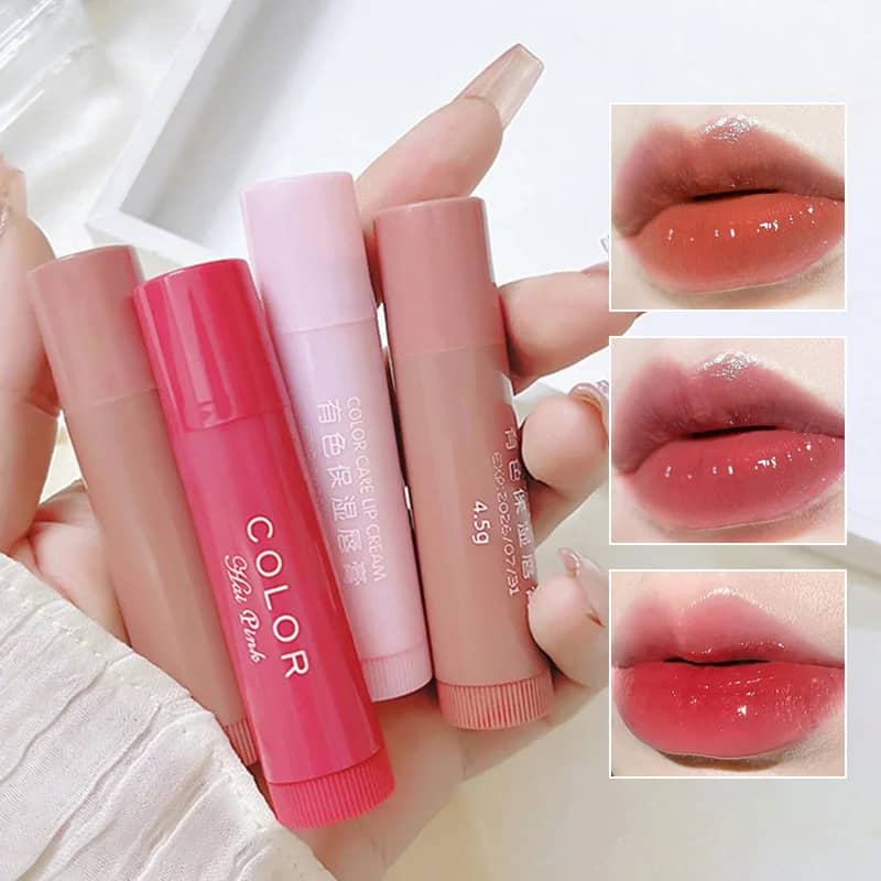 HAIPINK 3-Piece Tinted Moisturizing Lip Balm Set - Hydrating, Fade Lip Lines, Prevent Chapping, Natural Color for Daily Use - Image 1