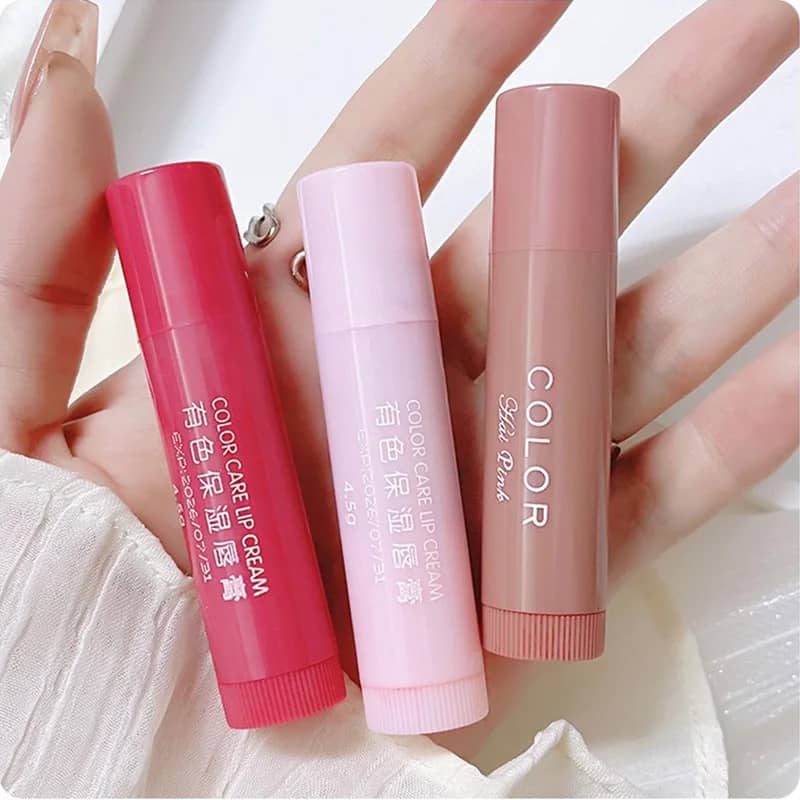 HAIPINK 3-Piece Tinted Moisturizing Lip Balm Set - Hydrating, Fade Lip Lines, Prevent Chapping, Natural Color for Daily Use - Image 2