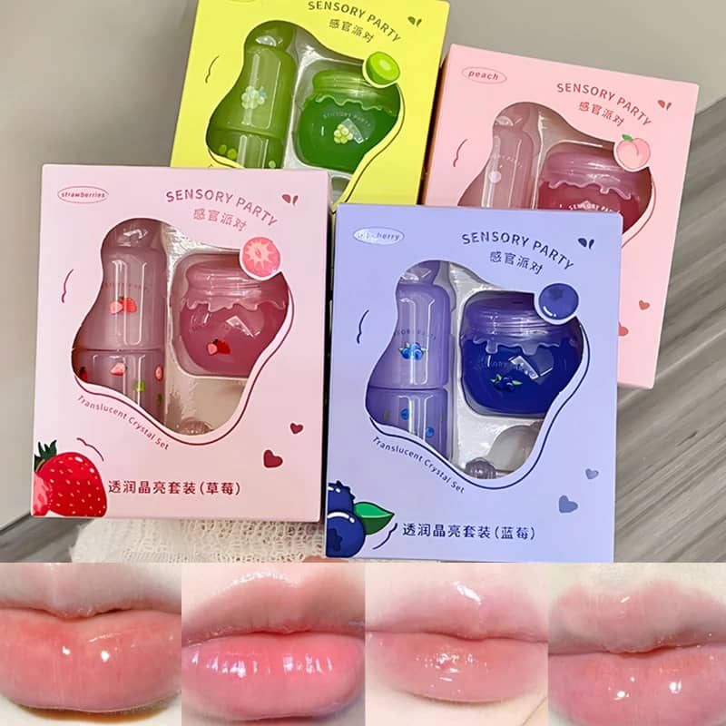 Sensory Party Hydrating & Brightening Lip Mask - Deep Moisture, Lip Wrinkle Reduction, 24-Hour Hydration Lip Oil for Soft, Plump Lips - Image 1