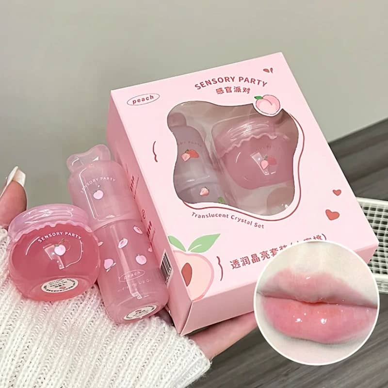 Sensory Party Hydrating & Brightening Lip Mask - Deep Moisture, Lip Wrinkle Reduction, 24-Hour Hydration Lip Oil for Soft, Plump Lips - Image 3