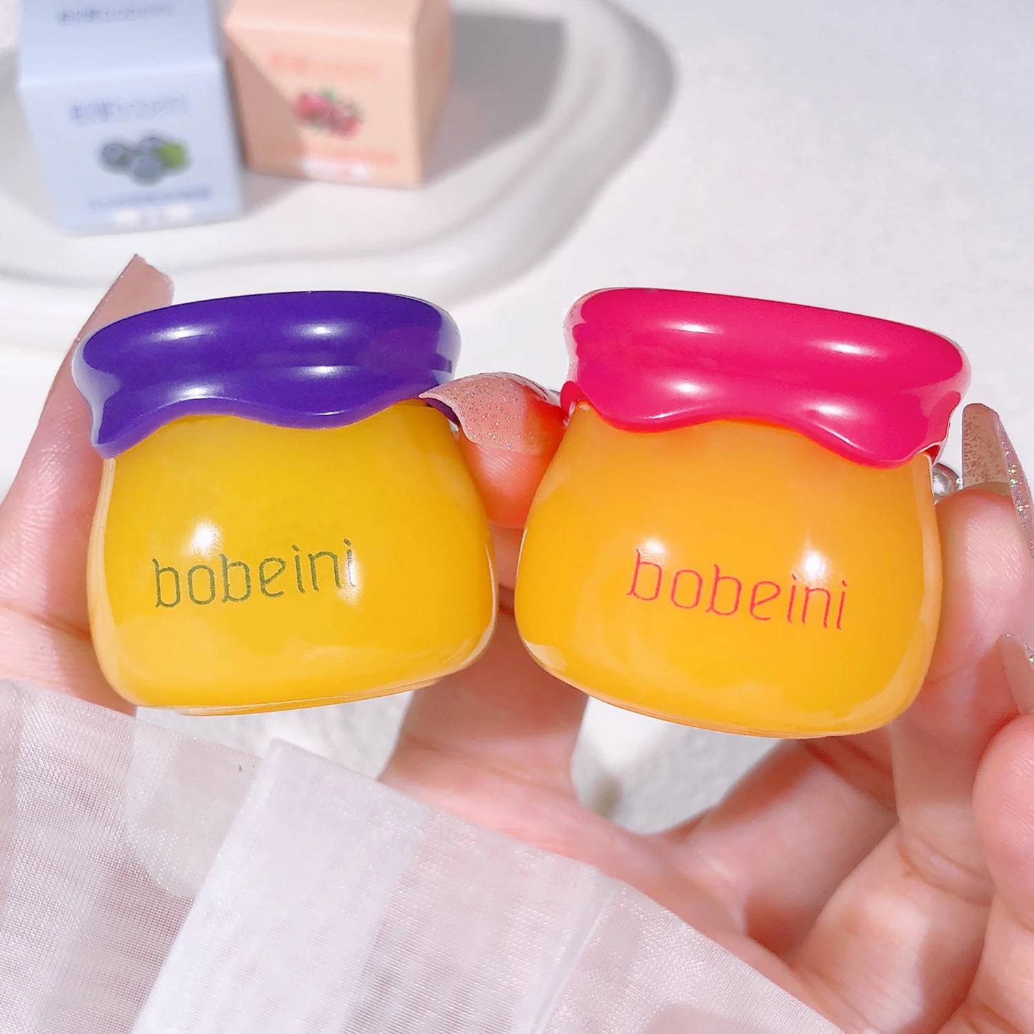 Bobeini Small Honeypot Lip Mask for Intense Hydration - Moisturizing Balm Prevents Dryness, Cracking, Peeling & Fading Lip Wrinkles - Image 2