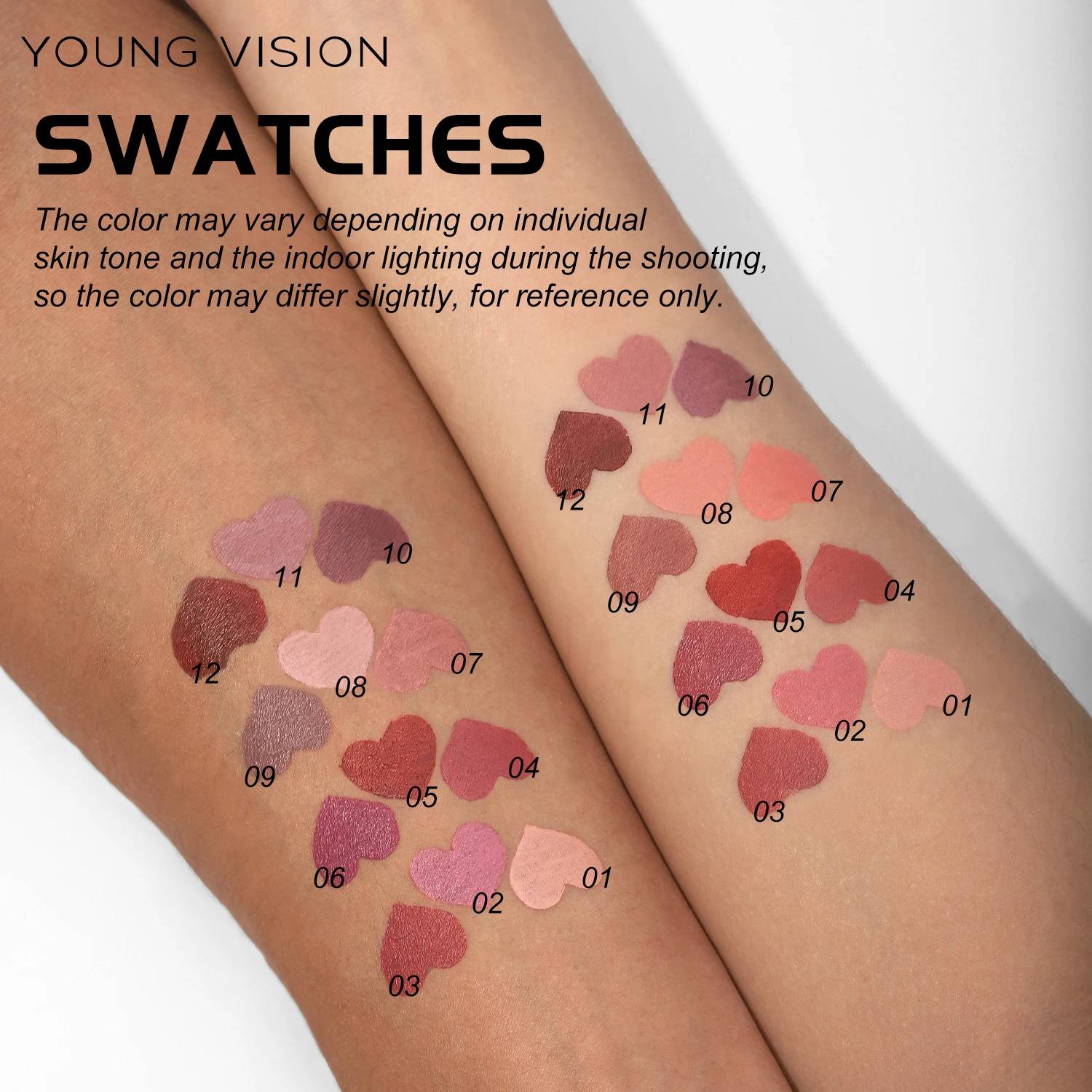 12 Color Matte Liquid Lipliner Set - Waterproof Fog Surface Lip Glaze with Sponge Gourd Head Applicator for Natural Red Tones - Image 5