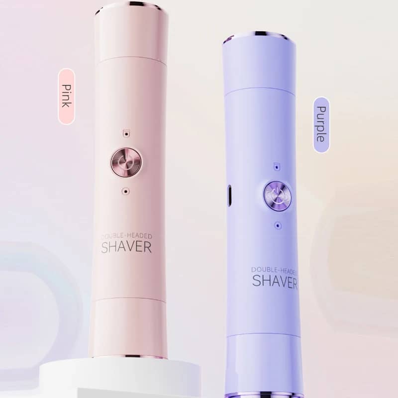 Rechargeable Electric Shaver for Women, Dual Head Bikini Trimmer, Wet & Dry Use, Cordless Personal Grooming Device - Image 2