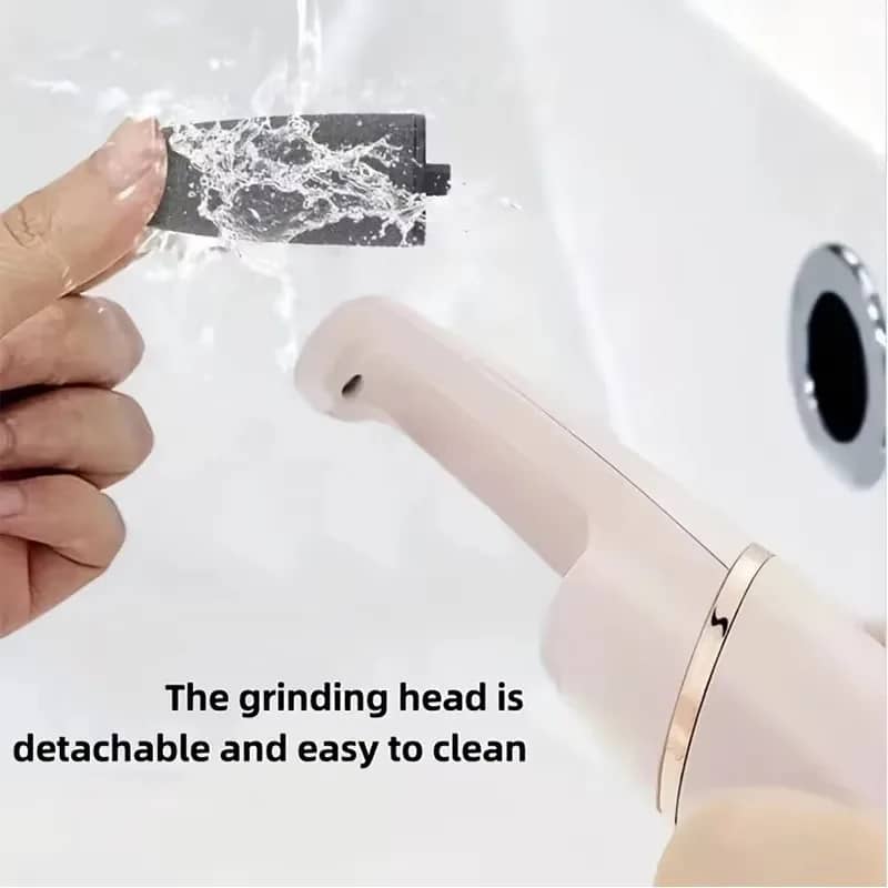 Rechargeable Electric Foot Callus Remover Pedicure Tool - USB Automatic Dead Skin Grinder with 2 Roller Heads for Smooth Feet - Image 6