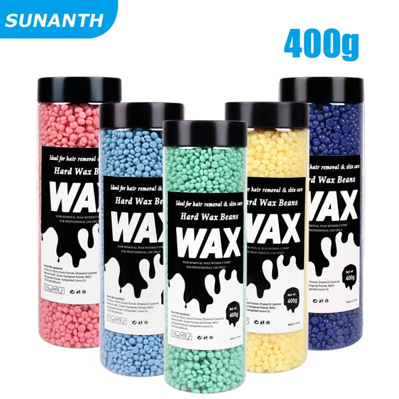 Painless Depilatory Wax Beans 200g/400g - Hard Wax Beads for Hair Removal Machine, Bikini, Face, Legs, Body - Gentle, Non-Irritating Formula - Image 1