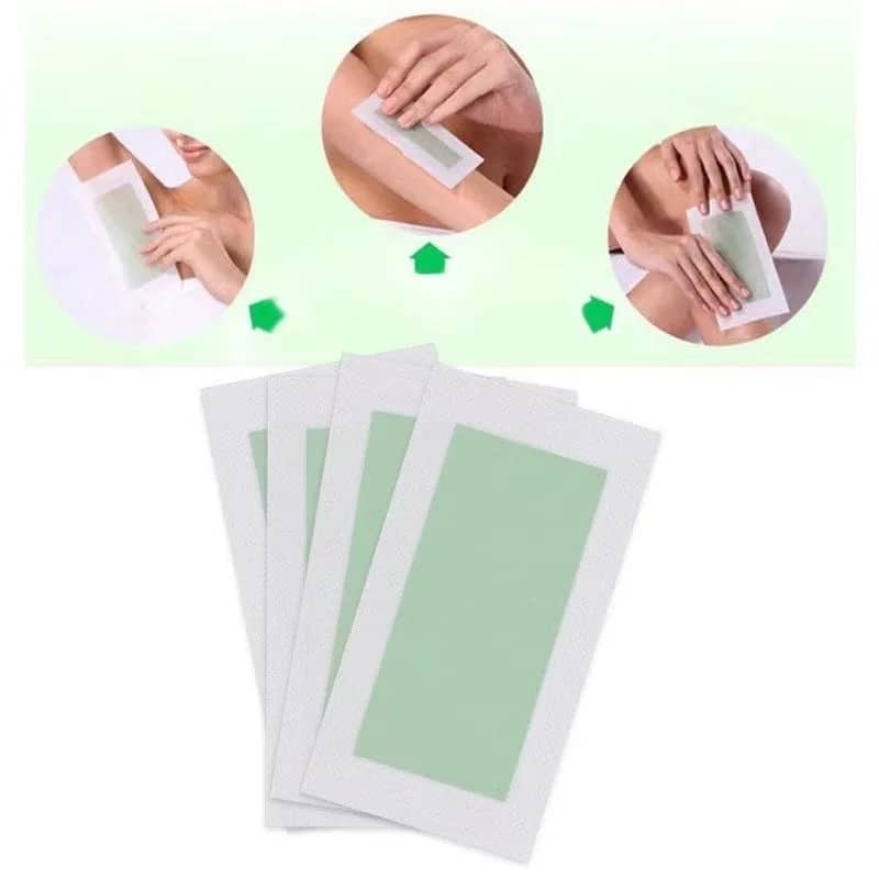 10PCS 20 Sides Aloe Wax Strips for Gentle Body Hair Removal - Smooth Skin Up to 4 Weeks, Nonwoven Fabric for Legs, Underarms, Arms, Face - Easy Cold Wax Application - Image 4