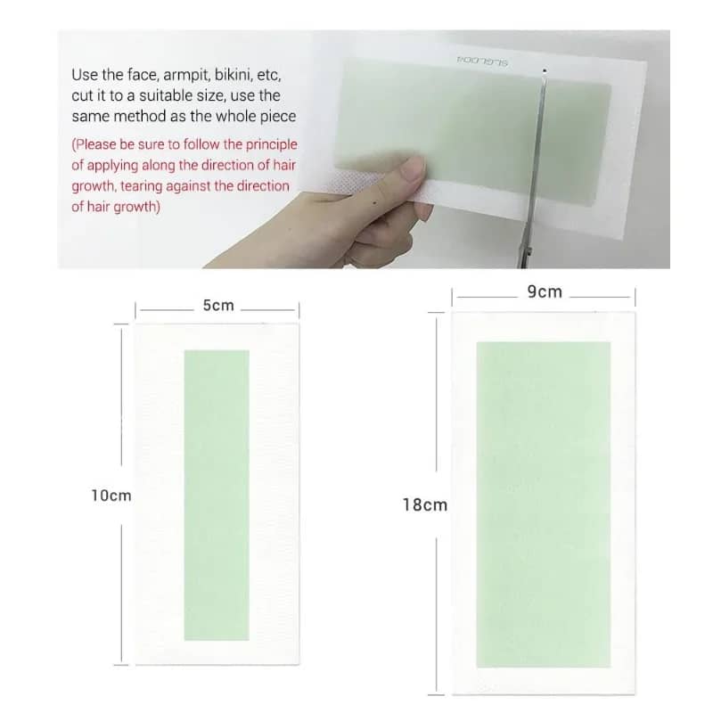 10PCS 20 Sides Aloe Wax Strips for Gentle Body Hair Removal - Smooth Skin Up to 4 Weeks, Nonwoven Fabric for Legs, Underarms, Arms, Face - Easy Cold Wax Application - Image 5