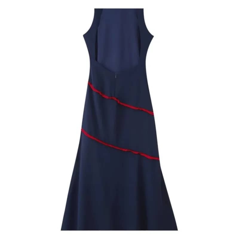 Women's Summer Fashion Sexy Sleeveless Backless Patchwork Tassel Dress - Elegant Evening & Party Wear for Ladies - Image 5