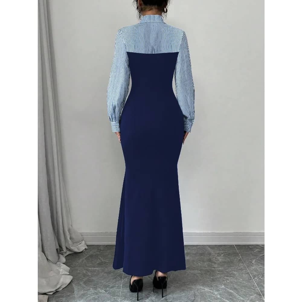 2025 Autumn/Winter Women's Elegant Fishtail Long Dress - Form-Fitting, Skin-Friendly Design for Stylish Ladies - Image 2