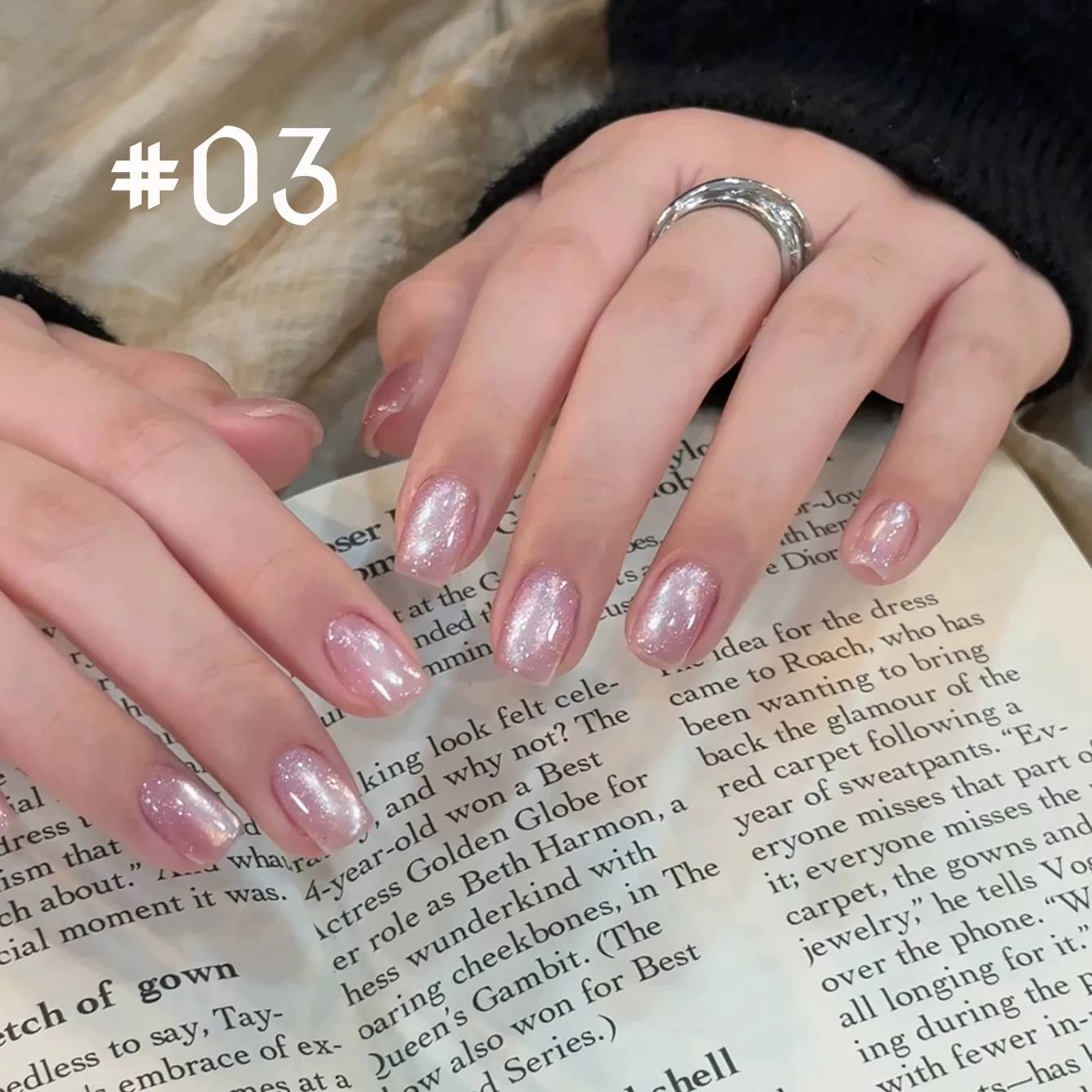 SHAKA 1-3pcs Fine Gold Powder Highlight Flash Whitening Translucent Nail Art Snowfall Silk Glass Bead Cat Eye Gel Nail Polish for Professional Salon & Home Use - Image 6