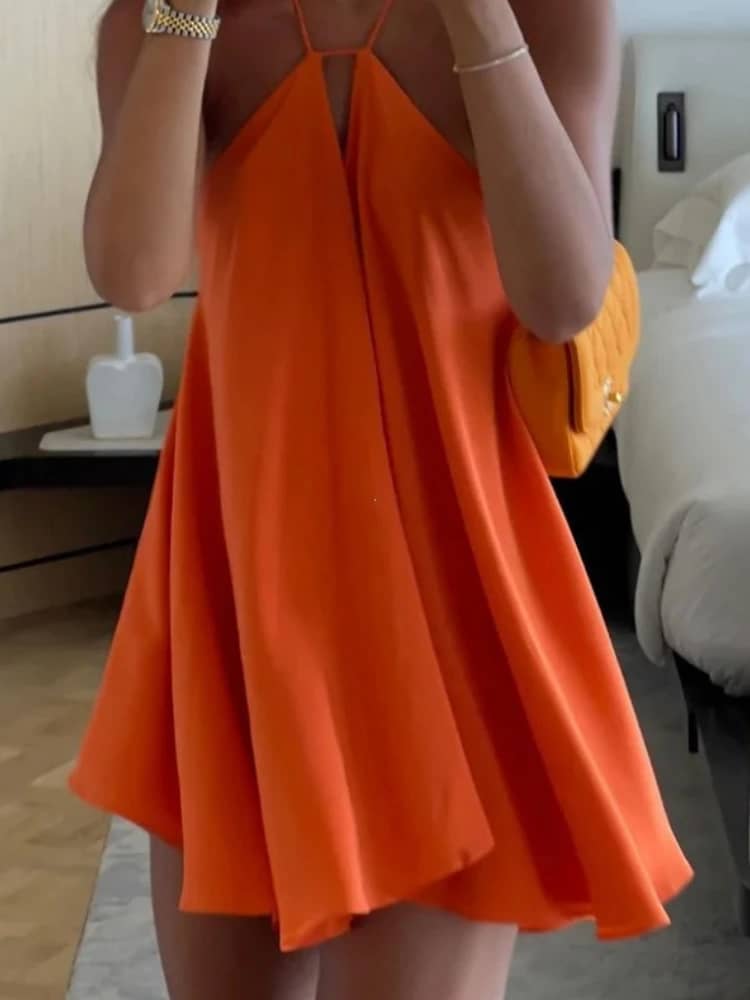 Sexy Off-Shoulder Summer Beach Dress for Women - Elegant Sleeveless Hollow Out Backless Party Vestido - Image 2