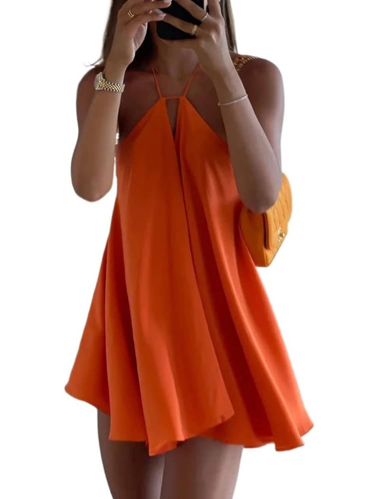 Sexy Off-Shoulder Summer Beach Dress for Women - Elegant Sleeveless Hollow Out Backless Party Vestido - Image 6