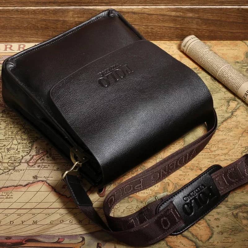 POLO Men's Vertical Business Crossbody Shoulder Bag - Casual & Professional Document Bag, 23x26x7cm - Image 3