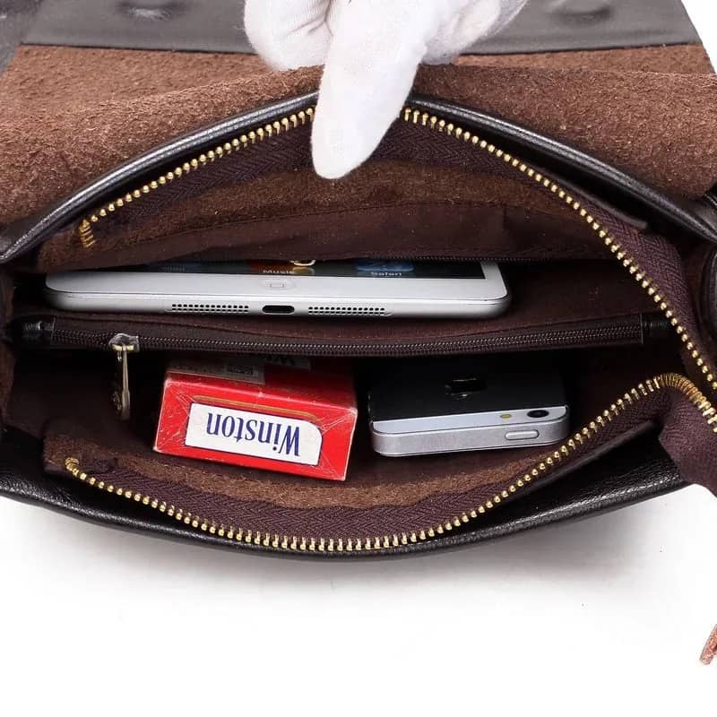 POLO Men's Vertical Business Crossbody Shoulder Bag - Casual & Professional Document Bag, 23x26x7cm - Image 4