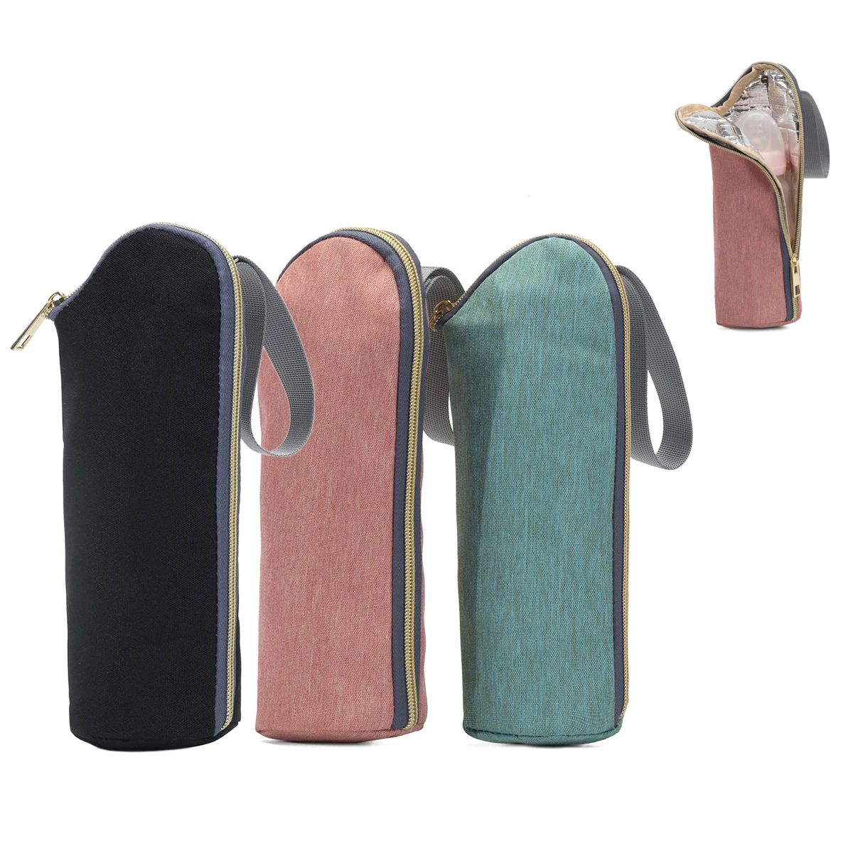 Portable Baby Bottle Warmer Insulation Bag - Thermal Stroller Hanging Pouch for Milk Feeding, Aluminum Mold Holder for On-the-Go Parents