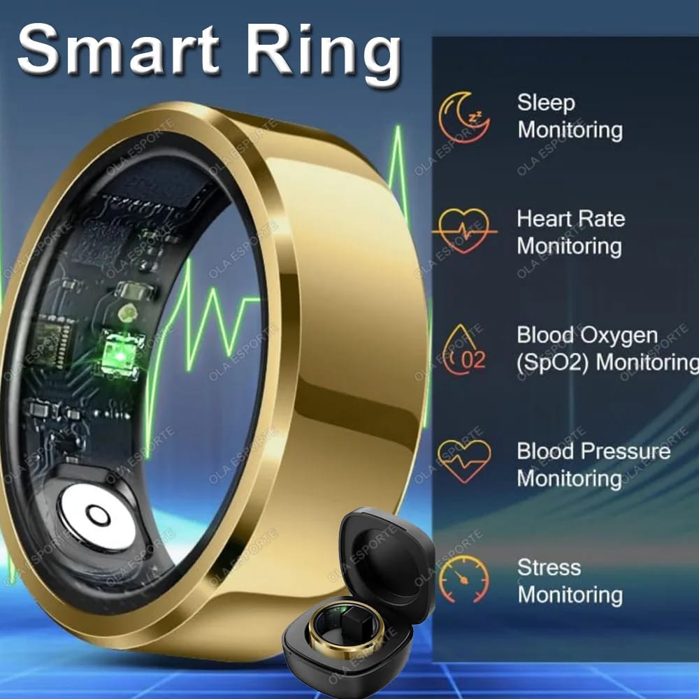 2025 Smart Ring for Men & Women: Blood Pressure, Heart Rate, Sleep Monitoring, SpO2, Waterproof (IP68/5ATM), Multi-Sport Tracking, Remote Camera Control