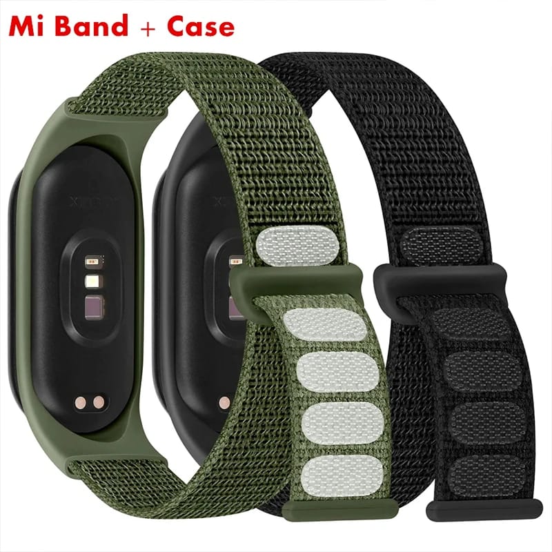 Soft Nylon Loop Replacement Strap for Xiaomi Mi Band 3, 4, 5, 6, 7 - Adjustable Breathable Wristband Bracelet