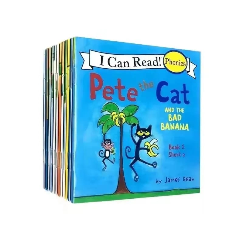 Pete the Cat 12 Book Set: Early Education English Picture Story Books for Children, Pocket Size Reading Material for Kids
