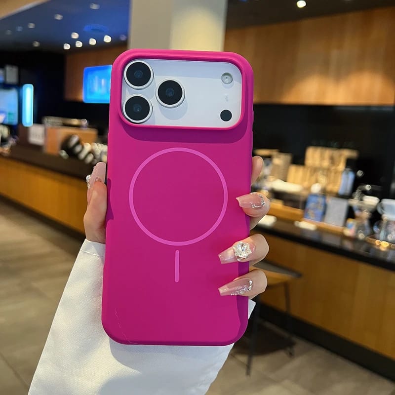 Magsafe Magnetic Wireless Charging Silicone Case for iPhone 17 Pro Max/17/17 Pro - Solid Color, Air Bumper Back Cover