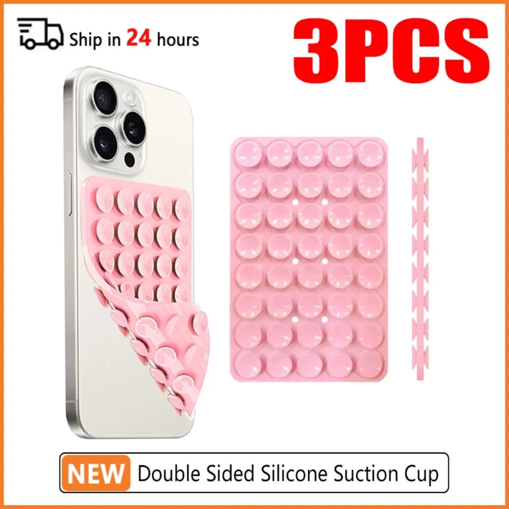 Double-Sided Silicone Sucker Phone Case with Detachable Stand for Hands-Free Selfies & Videos - Universal Fit