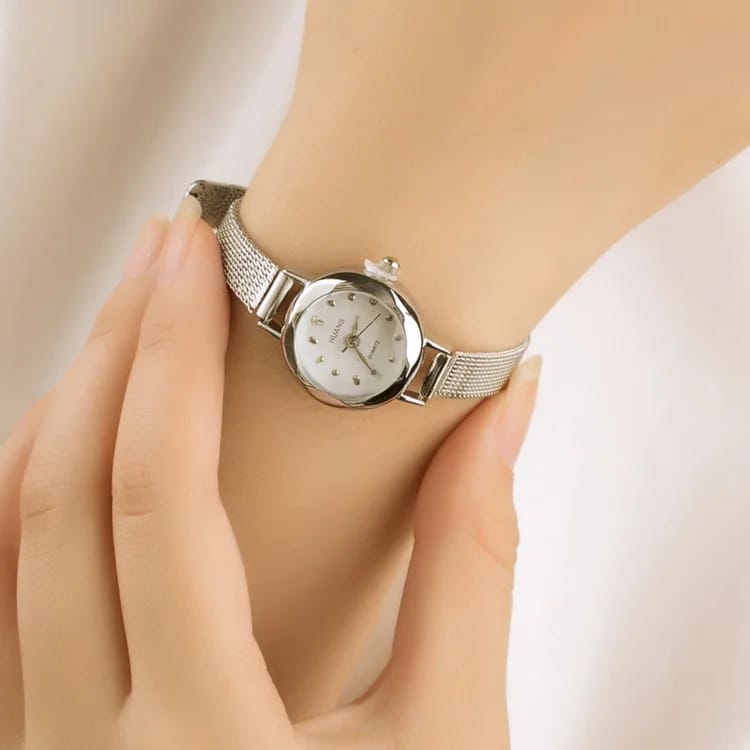 Women's Gold Casual Quartz Watch - Stainless Steel Mesh Band, Elegant Dress Style, Perfect for Ladies thumbnail 4