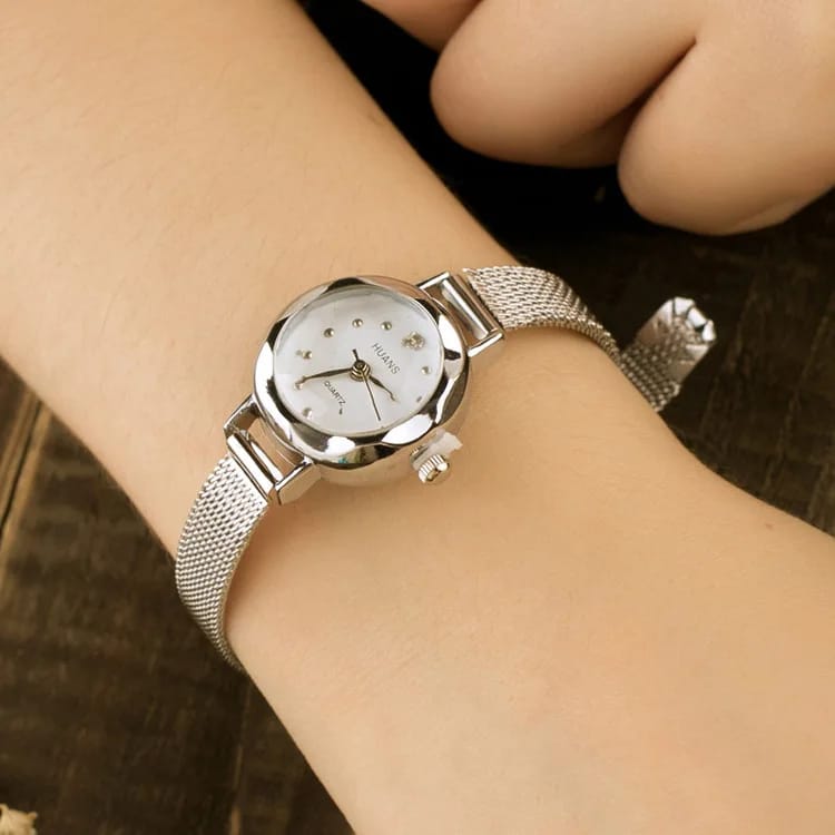 Women's Gold Casual Quartz Watch - Stainless Steel Mesh Band, Elegant Dress Style, Perfect for Ladies thumbnail 2