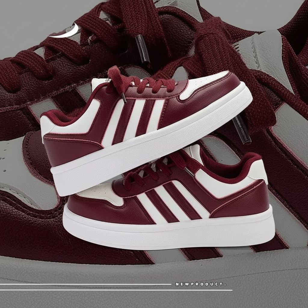 Piaz Trendy Fashion Red Shoes Classic Casual Sneakers for Students, Thick Soles, Height-Increasing, High-Value, Fashionable Leisure Board Shoes - Trending product at Piazam Ghana