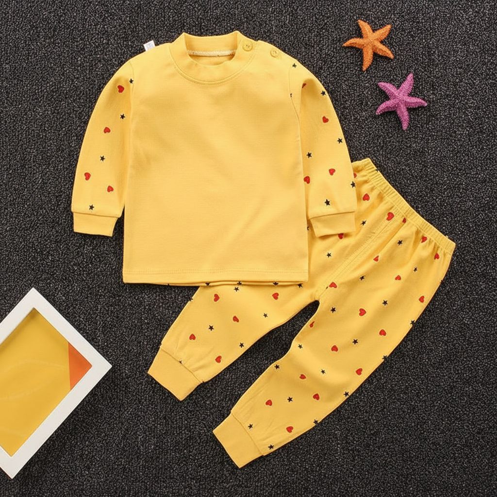 [Class A 100% Pure Cotton] Kids Thermal Underwear Set - Ultra-Soft & Breathable Long Johns for Boys & Girls - 0-6 Years Old Seamless Baby Pajamas