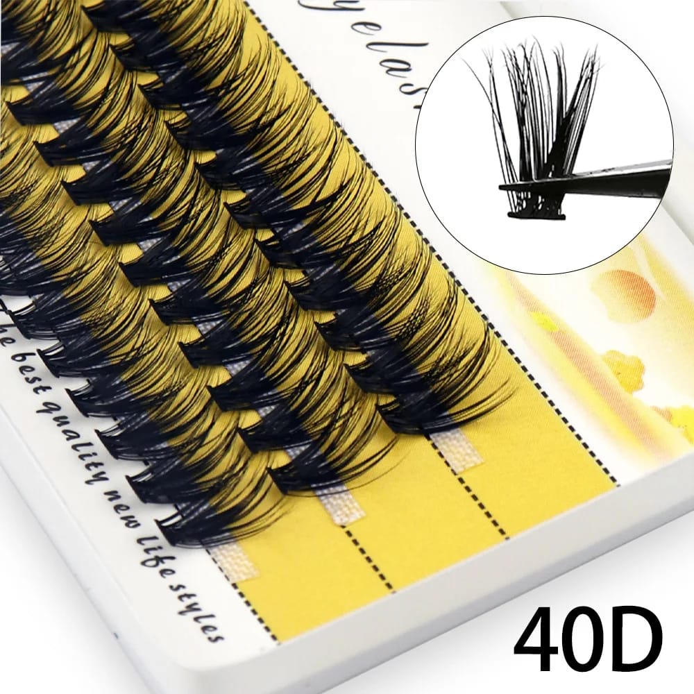 3D Russian Mink Individual Eyelash Clusters - 60 Bundles Natural Look Extension, 0.07mm Thickness, C/D Curl, 8-15mm Length - Professional Makeup Tool thumbnail 6