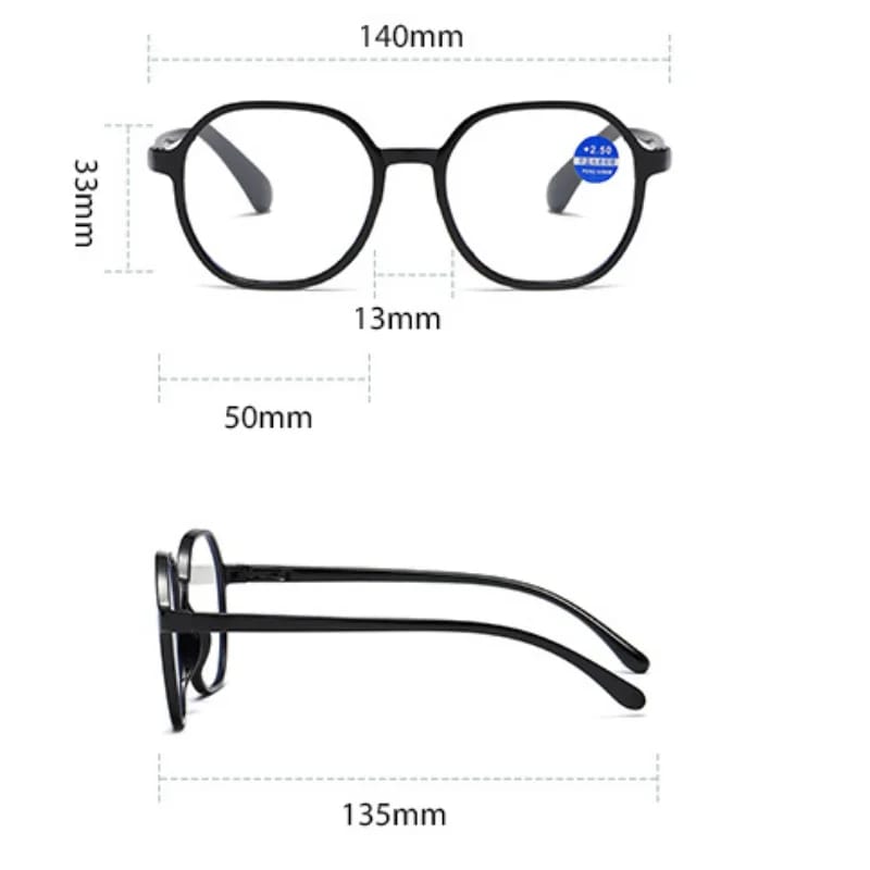 Ultra-Light HD Anti-Blue Light Reading Glasses for Women & Men, Transparent Frame, Clear Vision for Presbyopia, Multiple Strengths Available thumbnail 6