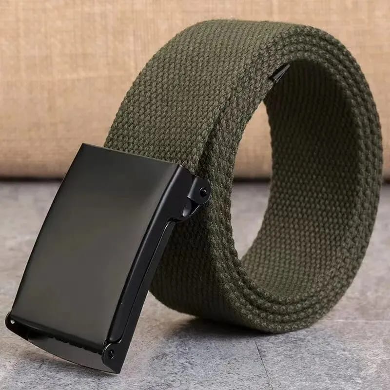 Men's & Women's Fashion Canvas Belt - Adjustable Breathable Outdoor Tactical Waist Belt for Jeans & Trousers thumbnail 5
