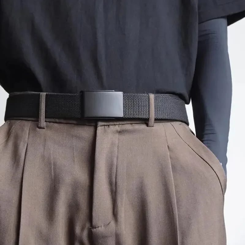 Men's & Women's Fashion Canvas Belt - Adjustable Breathable Outdoor Tactical Waist Belt for Jeans & Trousers thumbnail 2