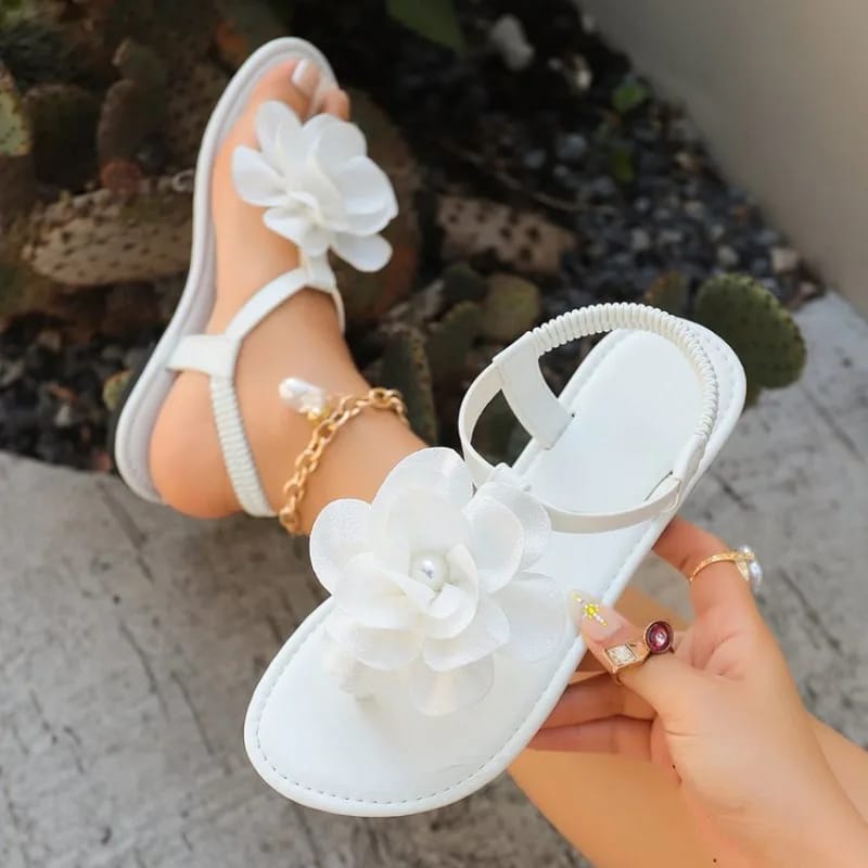 Summer Elegant Women's Casual Sandals - Round Head Sexy Flower Slides, Fashionable & Comfortable Best Selling New Design thumbnail 3