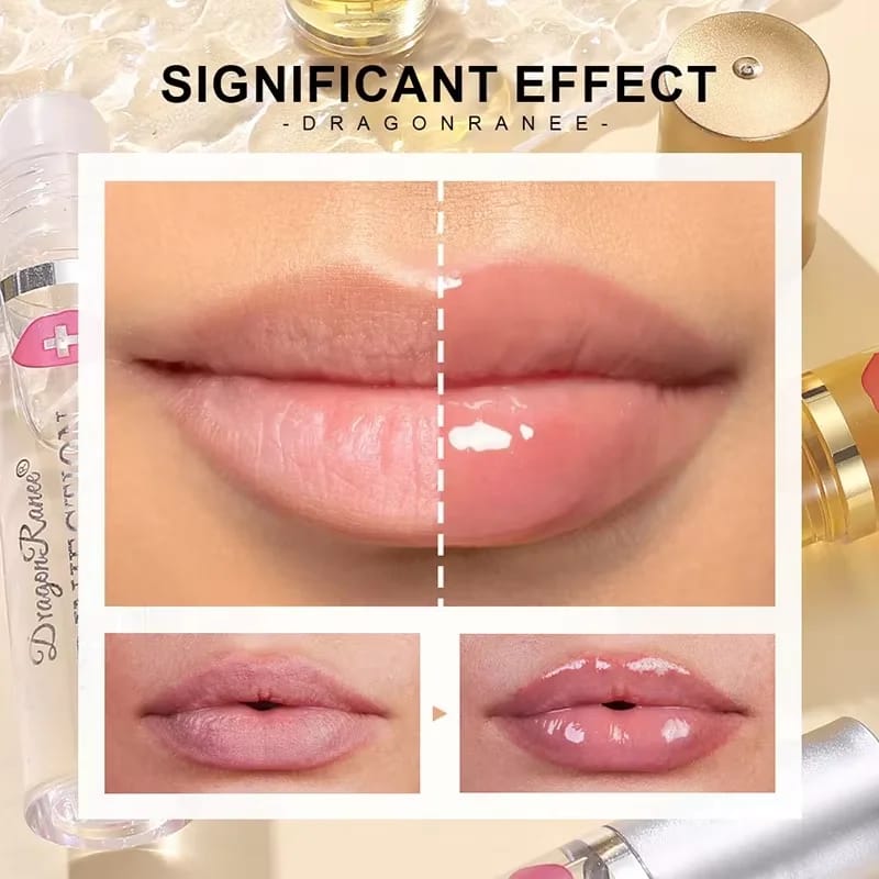 Instant Volumising Lip Plumper Oil Gloss Serum - Moisturizing Anti-Wrinkle & Dark Skin Remover for Fuller, Smoother Lips thumbnail 4