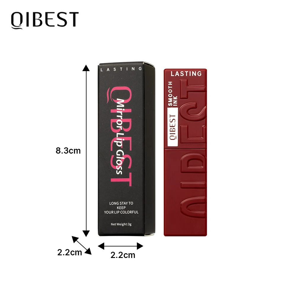 QIBEST 8 Colors Nude Watery Lip Gloss - Long-Lasting Liquid Lipstick, Sexy Red/Purple Lip Glaze, Non-Fading Tint for Women's Makeup thumbnail 6