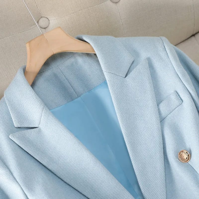 NAVIU High-End Women's Blazer Jacket - Spring/Autumn Office Business Suit, Long Sleeve Coat in Blue, Pink, or Apricot thumbnail 5